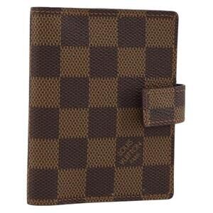 LOUIS VUITTON Damier Ebene Agenda Mini Day Planner Cover R20705 LV Auth 160960